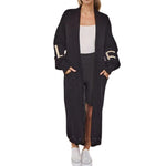Load image into Gallery viewer, LUXE DIVA Women’s Ladies Love Print Balloon Sleeve Long Cardigan Knitted Jumper Top
