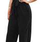 LUXE DIVA Womens V Neck Tie Belted Waist Parachute Wide Leg Jumpsuit Ladies Harem Playsuit