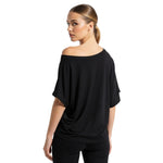 Load image into Gallery viewer, LUXE DIVA Women&#39;s Batwing Short Sleeve Off-Shoulder Top – Stylish Bardot Baggy T-Shirt
