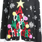 LUXE DIVA Women's Knitted Rudolph on wall Xmas Snowflake Ladies kids Reindeer Pom Jumpers