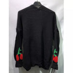 Load image into Gallery viewer, LUXE DIVA Womens Long Sleeve Cherries Print Open Front Knitted Jumper Cardigan 8-14
