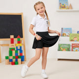 LUXE DIVA Girls Skort Skirt Shorts Kids School Summer Sports PE Dance