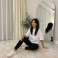 LUXE DIVA Women's Chunky Cable Knit Leggings Warm Winter Trousers
