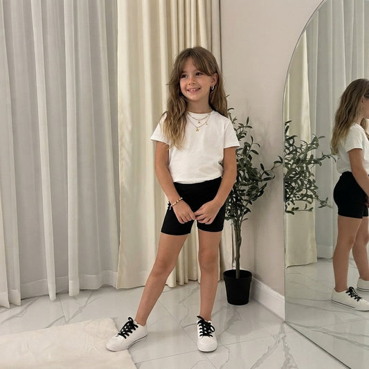 LUXE DIVA Girls Microfiber Dance Shorts