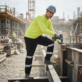 Mens Hi Vis Viz Visibility Jogging Pants Work Sweatpants Safety Joggers Trousers