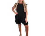 Load image into Gallery viewer, LUXEDIVA Italian Womens Ladies Frill Sleeve 2 Pcs Short Set
