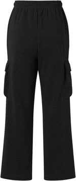 Load image into Gallery viewer, Ladies Combat Elastic Waist Band 4 Pocket Plain Wide Leg Plazzo Style Trouser
