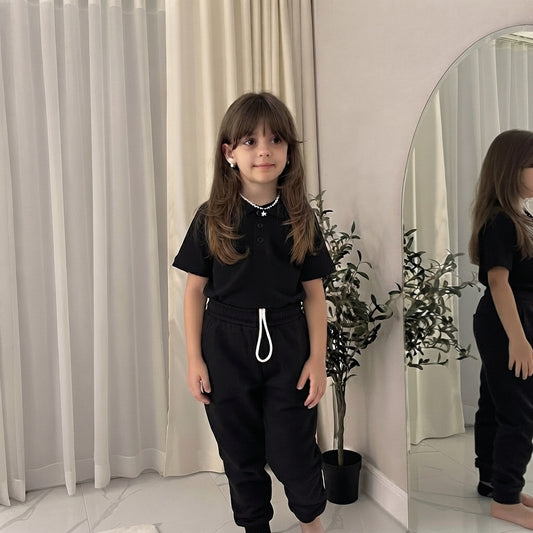 LUXE DIVA Kids Unisex Fleece Joggers Boys Girls PE School Sports Casual Wear