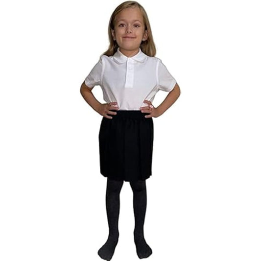 LUXE DIVA Girls Summer Formal Dress Bottom Full Elastic Box Pleat Skirt School Uniform Girl Back to School Box Pleated Round Waist Skirt