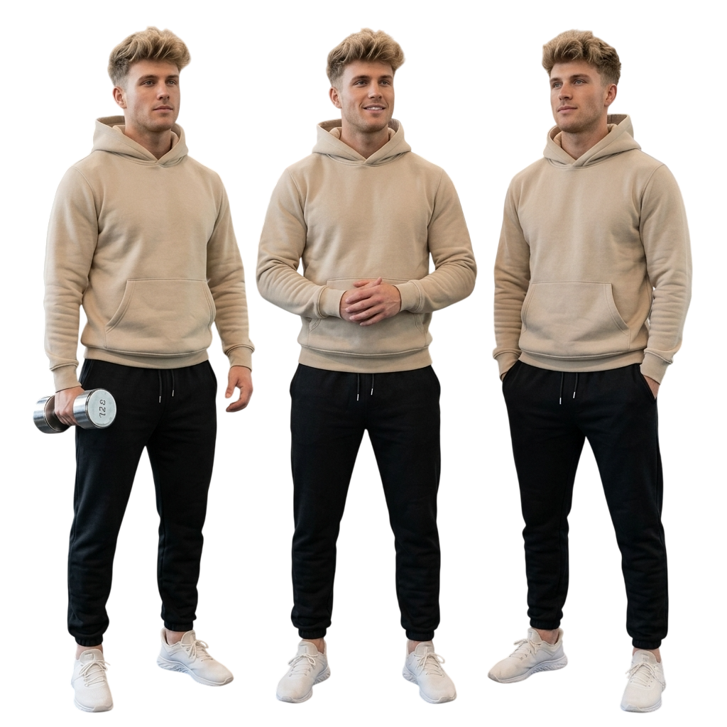 LUXE DIVA Men's Pack of 3 Fleece Joggers Elasticated Waist Hem & Zip Pockets S-XXL