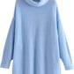 LUXE DIVA Women Chunky Knitted High Polo Roll Neck Baggy Oversized Winter Jumper Dress Top