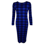 Load image into Gallery viewer, LUXE DIVA Ladies Womens Long Sleeve Stretch Jersey Bodycon Printed MIDI Dress Plus Size
