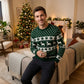 LUXE DIVA  Men's Knitted Christmas Jumper – Festive Xmas Sweater, Warm Long Sleeve Novelty Pullover for Holidays