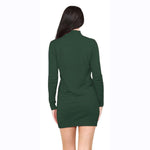 Load image into Gallery viewer, LUXE DIVA Womens Turtle Neck Jumper Ladies Knitted Bodycon Roll Neck Midi Sweater Top Dressess UK
