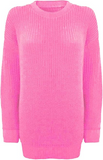 LUXE DIVA LADIES LONG KNITTED TUNIC JUMPER DRESS FISHERKNIT BAGGY LOOSE OVERSIZE FIT