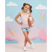 Kids Girls Plain Cotton Camisole Tank Top Stretchy Racerback Spaghetti Strap Dance Vest for Children Summer Outfit Age 5-13 Years