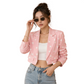 LUXE DIVA LADIES CROP ROUGE SLEEVE POLKA DOT BLAZER