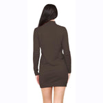 Load image into Gallery viewer, LUXE DIVA Womens Turtle Neck Jumper Ladies Knitted Bodycon Roll Neck Midi Sweater Top Dressess UK
