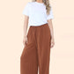 LUXEDIVA Womens Ladies Wide Leg Drawstring Palazzo Bottom Trouser Pant