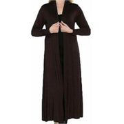 LUXE DIVA Women’s Plus Size Maxi Long Cardigan UK | Floaty Full Sleeve Open Front Coatigan | Lightweight Collared Duster Jacket | Ladies Longline Cover Up Sizes 8-26