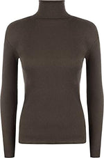 Load image into Gallery viewer, LUXE DIVA Women Ladies Ribbed Stretch Polo Turtle Neck Rib Top Jumper UK Size S/M-XXXL
