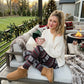 LUXE DIVA Warm Winter Knitted Leggings | Chunky Knit Christmas Lounge Wear Plus Size