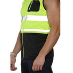 Load image into Gallery viewer, LUXE DIVA Hi Viz High Visibility Body Warmer Workwear Safety Wear Sleeveless Waistcoat Fleece Garment Menswear Reflective Clothing Pockets Small Uniforms Man

