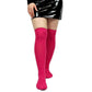 New Women's Over The Knee Socks Plain And Stripe Thigh High Stretchy Otk Sock