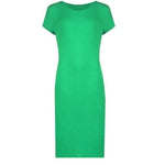 Load image into Gallery viewer, LUXE-DIVA Womens Plus Size Plain Short Sleeve Stretch Ladies Jersey Midi Dress 16-26 Casual Womenswear Viscose Casual Wear Summer Comfort
