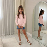 LUXE DIVA Kids Long Sleeve T-Shirt Ages 2–6 Boys Girls Casual Top