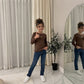 LUXE DIVA Girls Kids Plain Long Sleeve T-Shirt Round Neck Stretch School Top 2-13 Years