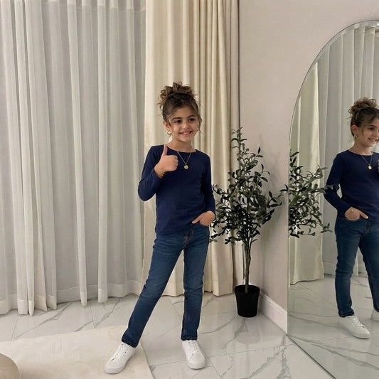 LUXE DIVA Kids Long Sleeve T-Shirt Ages 7–13