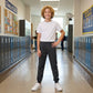 LUXE DIVA Boys Fleece Jogging Bottoms Kids PE Tracksuit Trousers School Sportswear