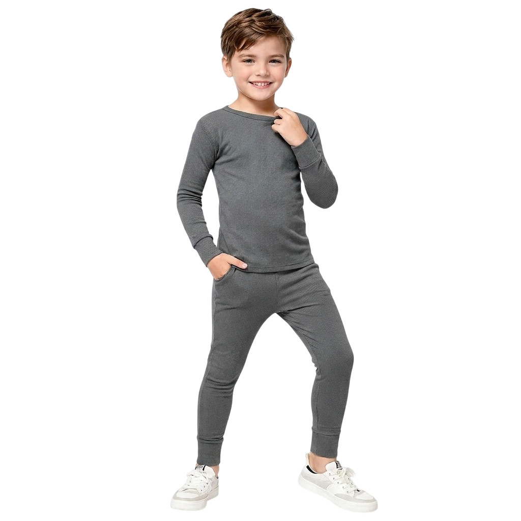 LUXE DIVA Kids Unisex Thermal Long Johns Set