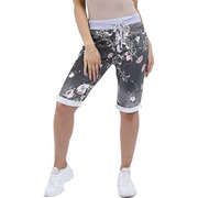 LUXE DIVA Italian Ladies Women's Turn-Up Shorts – Elastic Waist, Stylish, Comfortable Summer Wear UK Sizes 12-22 – Casual Fit Daily