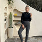 LUXE DIVA Chunky Cable Knitted Full Length Thick Leggings