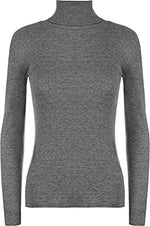 Load image into Gallery viewer, LUXE DIVA Women Ladies Ribbed Stretch Polo Turtle Neck Rib Top Jumper UK Size S/M-XXXL
