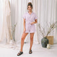 LUXE DIVA Women's Gold Button Belted Playsuit Short Sleeve Romper