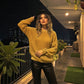 LUXE DIVA Women's Chunky Knit Jumper Plus Size Warm Long Sleeve Sweater
