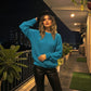 LUXE DIVA Women's Chunky Knit Jumper Plus Size Warm Long Sleeve Sweater