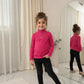 LUXE DIVA Kids Ribbed Polo Neck Top