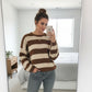 Chunky Knit Striped Women's Jumpers, Long - LUXE DIVAChunky Knit Striped Women's Jumpers, LongLUXE DIVALUXE DIVALSKnitStrpJumpBrownStone1SChunky Knit Striped Women's Jumpers, LongOne sizeBrown - Stone