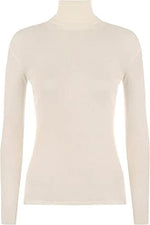 Load image into Gallery viewer, LUXE DIVA Women Ladies Ribbed Stretch Polo Turtle Neck Rib Top Jumper UK Size S/M-XXXL
