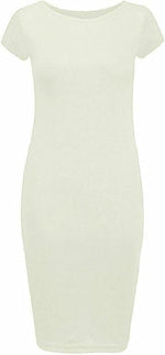 Load image into Gallery viewer, Ladies Short Sleeve Midi Dress Bodycon Cap Maxi Midi Dress
