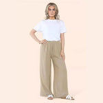 Load image into Gallery viewer, LUXEDIVA Womens Ladies Wide Leg Drawstring Palazzo Bottom Trouser Pant

