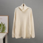 Load image into Gallery viewer, LUXE DIVA Women Chunky Knitted High Polo Roll Neck Baggy Oversized Winter Jumper Dress Top
