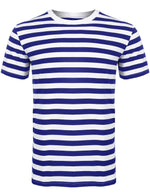 Load image into Gallery viewer, Men&#39;s Striped T-Shirt Crew Neck Short Sleeve Stripes Casual Summer Top Sizes S-2XL
