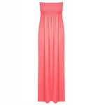 Load image into Gallery viewer, LUXE DIVA Plus Size Womens Printed Bandeau Strapless Shirred Ladies Long Maxi Dress Sleeveless Casual Summer Womenswear Fit Original Style
