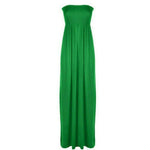 Load image into Gallery viewer, LUXE DIVA Plus Size Womens Printed Bandeau Strapless Shirred Ladies Long Maxi Dress Sleeveless Casual Summer Womenswear Fit Original Style

