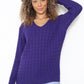 LUXE DIVA LADIES V/N KNITTED LONG SLEEVE JUMPER BACK IN STOCK